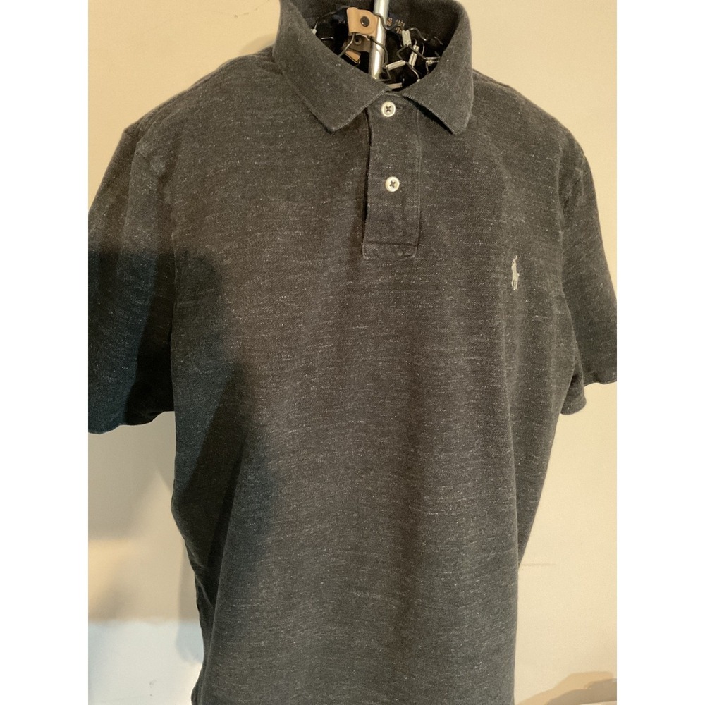 Polo Ralph Lauren Mens Classic‎ Fit Short Sleeve Polo Shirt Charcoal Gray XL